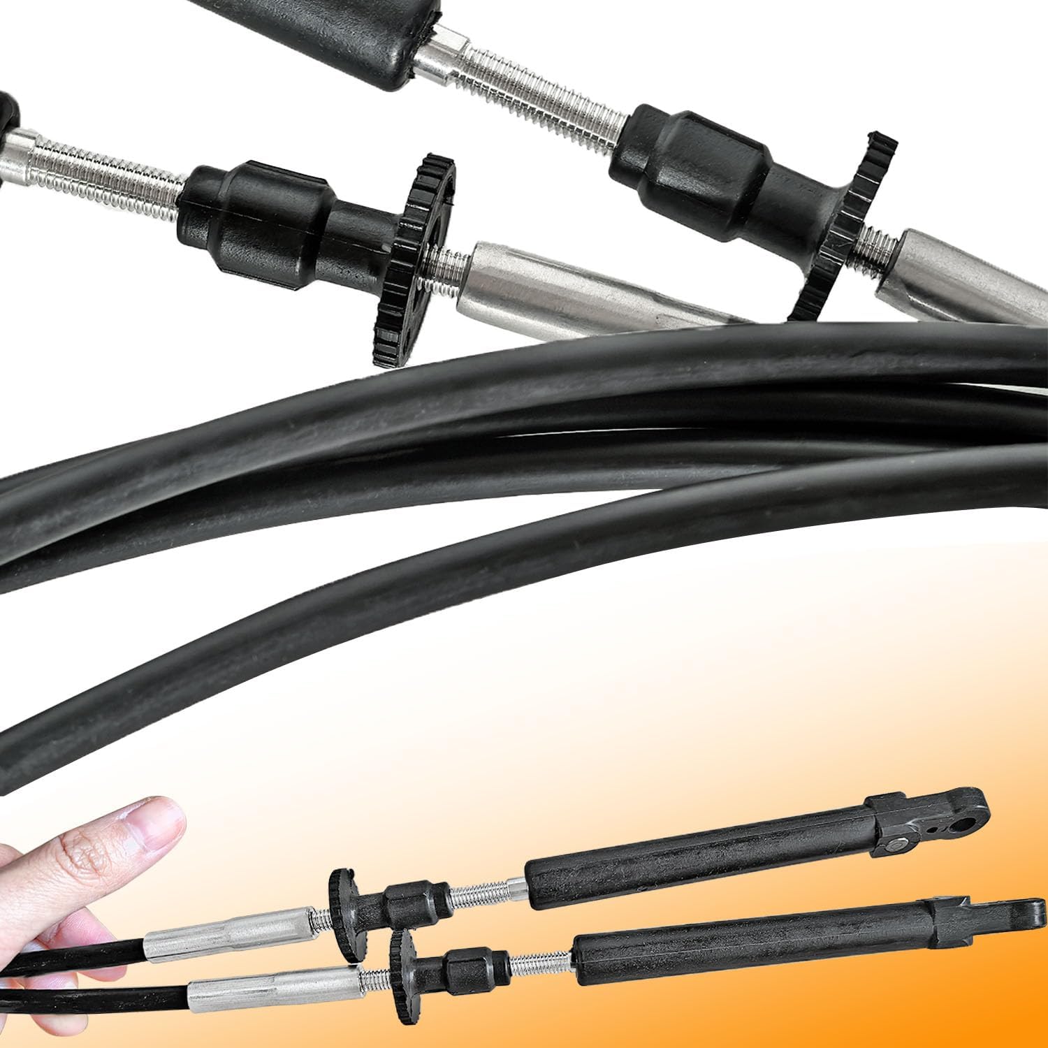 2 PCS Throttle Shift Remote Control Cable Compatible with Johnson/for Evinrude/for OMC, Boat Throttle Cable