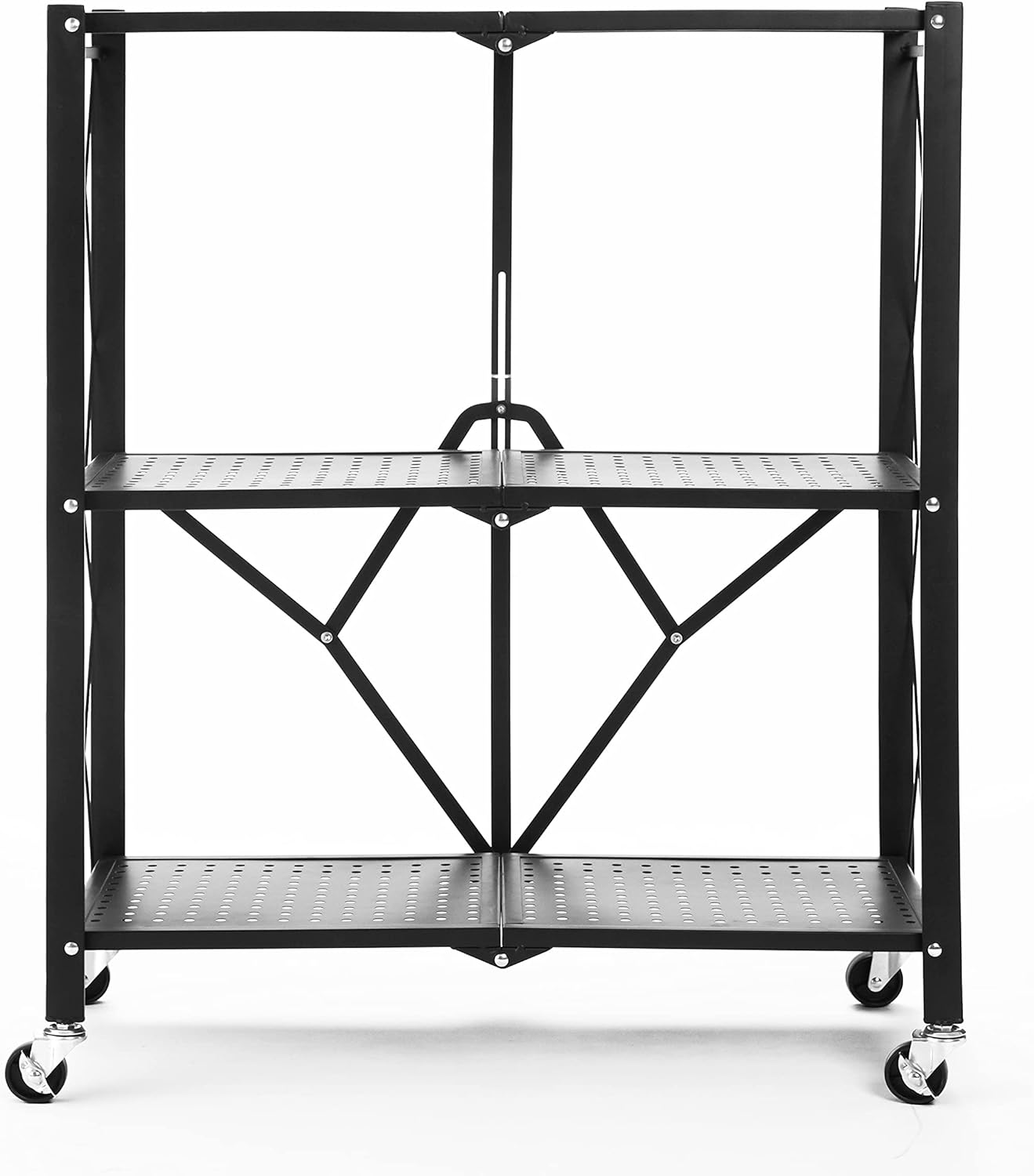 Urban Lifestyle 3 Shelf Metal Storage Cart, Black