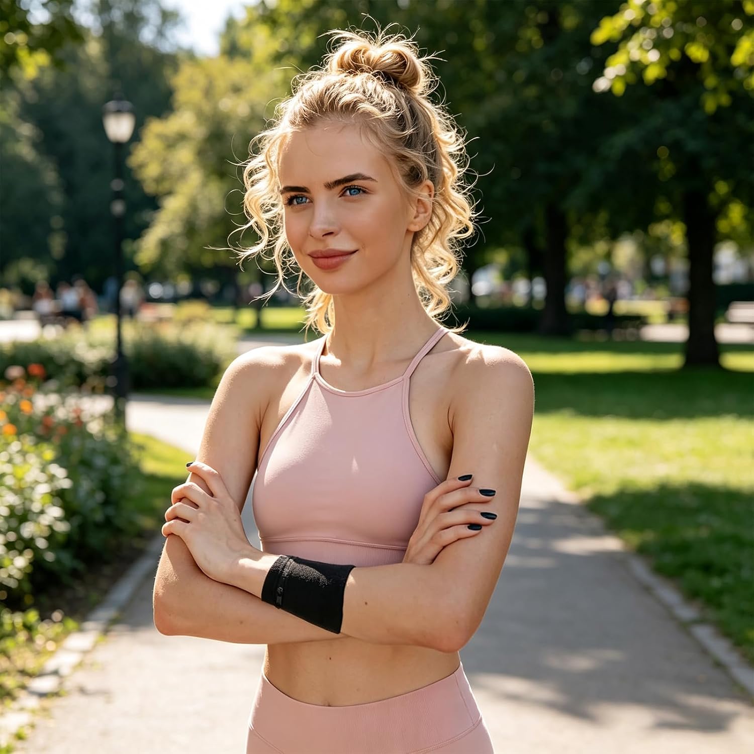 4 Pcs Wrist Wallets for Women, Wrist Pouch (Black and Grey)