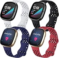 Vista 11 de Maledan Compatible con Fitbit Sense Band Fitbit Versa 3 Band Fitbit Sense 2 Band Fitbit Versa 4 Bandas, correa de reloj deportiva impermeable