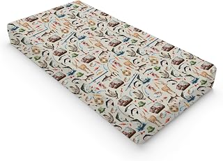 Vintage Hunting Fishing Baby Changing Pad Covers for Boy Girl 32''x16'' Fishing Hunting Deer Ducks Fitted Diaper Change Table Pad Mats Hunting Animal Soft Breathable Nursery Changing Table Sheets