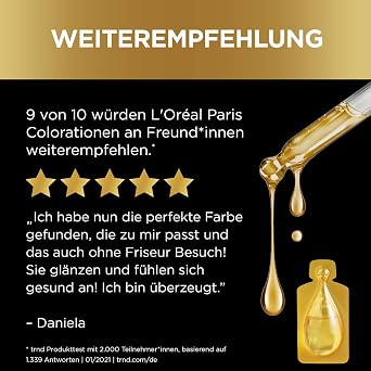 L'Oréal Paris permanent hair colour with cool colour result, hair dye set with colouration and anti yellow tint care balm, Préférence cool blondes, No. 7.1 cool medium blonde (Hamburg), 1 piece