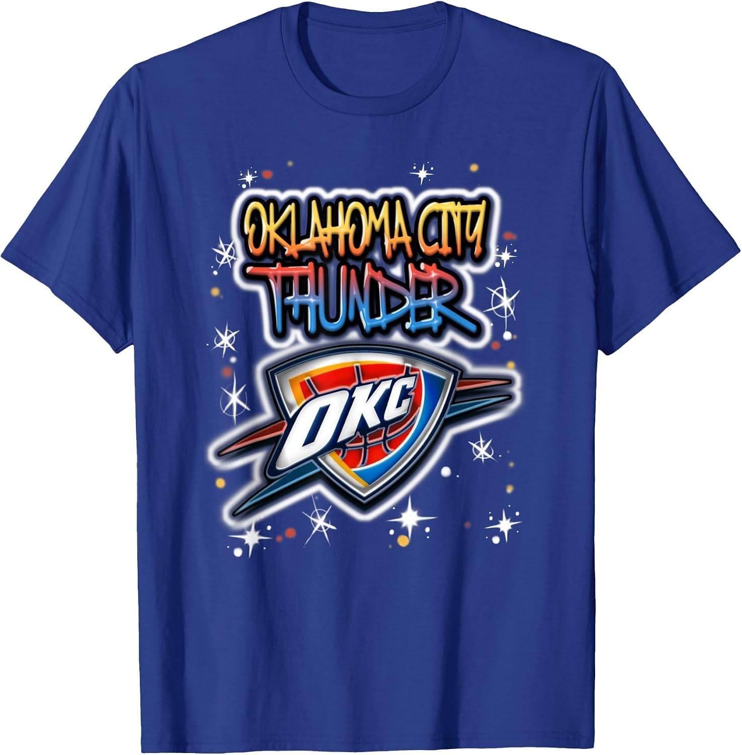 NBA Oklahoma City Thunder Airbrush Logo T-Shirt image 4
