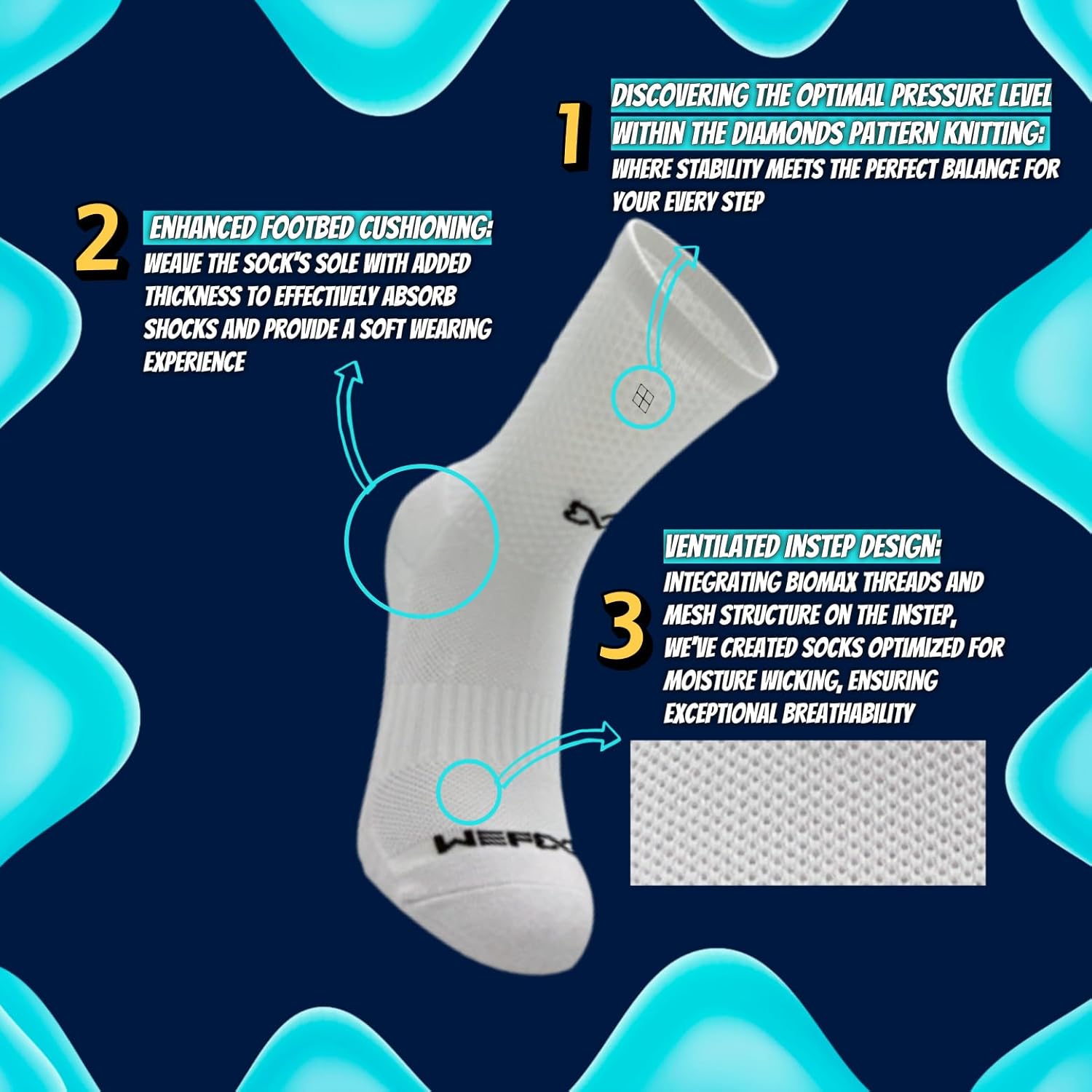 WE FOOT Dual Grip PLUS Ankle Sports Socks Anti-Slip Socks for Men Women Soccer Football Futsal Basketball Tennis - Image 2