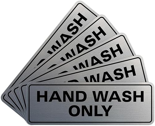 All Quality Letrero estándar de pared o puerta para lavarse a mano, letrero para fregadero de cocina con fácil instalación, letrero de comida de