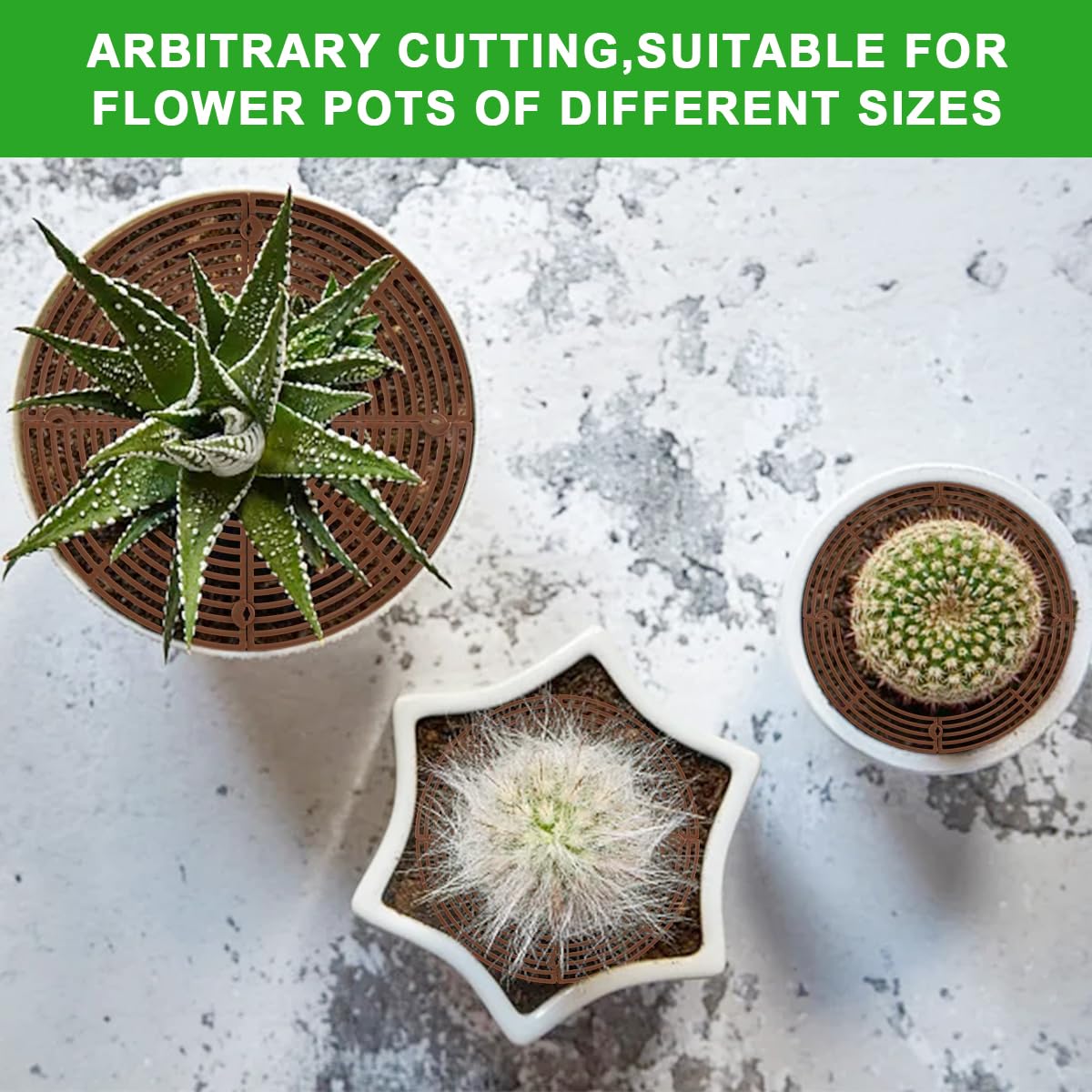 4 Pièces Grilles de Pots de Plantes, Cache-Pot de Fleurs Jusqu'à 30 cm de Diamètre Couvercle de Protection du Sol pour Pots de Fleurs Protéger Les Plantes Contre Chats Enfants