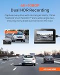 70mai A810 4K Double Dash Cam Front & Arrière, STARVIS 2 HDR Super vision nocturne, AI Détection des mouvements & Parking 24/7, intégré GPS, Wi-Fi & APP, ADAS, Enregistrement de boucles, chronologie