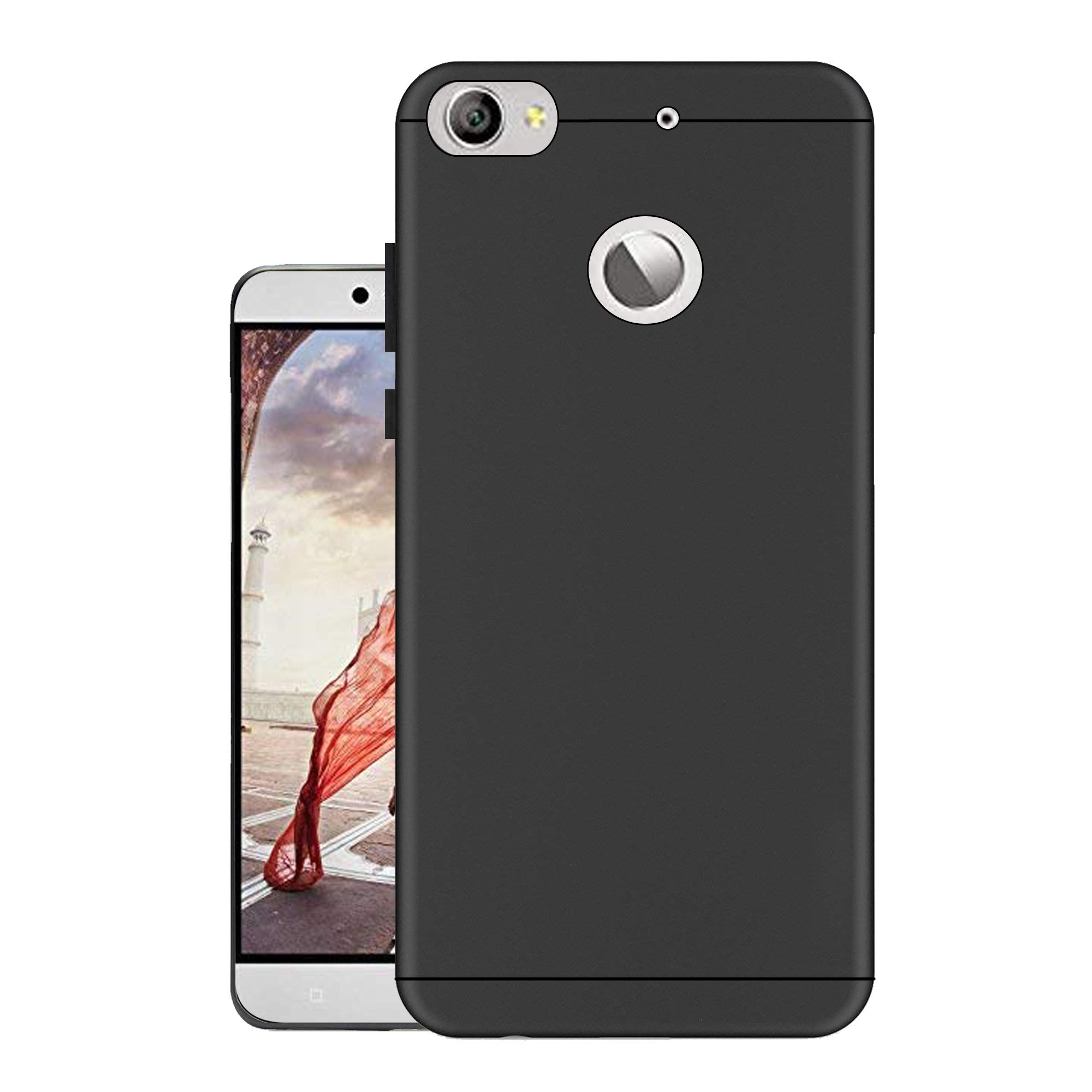 HELLO ZONE Exclusive Matte Finish Soft Back Case Cover for Letv Le 1s (LeEco) - Black