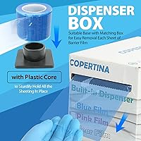 Vista 6 de 1 rollo (1200 hojas) película de barrera dental 4x6 por Vastmed Cinta de barrera de película de barrera para tatuaje médico dental - azul