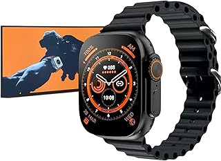 ساعة ذكية من الجيل الأعلى الترا T800، شاشة عرض سلسة مقاس 2.2 بوصة، 49 ملم، اتصال بلوتوث، شحن لاسلكي، تدعم اللغة العربية (ساعة الترا)