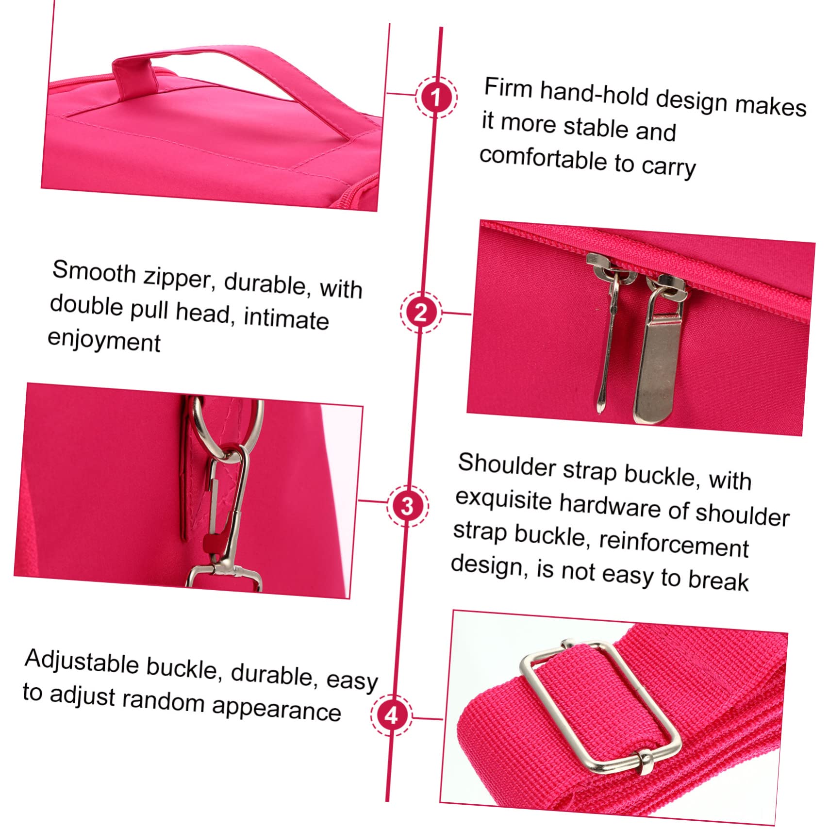 PACKOVE Maletín de Maquillaje Profesional y Ligero, Organizador Multilayer de Tela Oxford Asa Ancha y Cremallera de Doble Vía