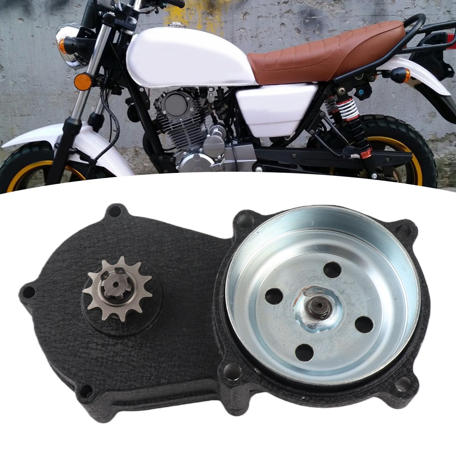 Yosoo Caja de Engranajes de Tambor de Embrague de Aleación de Aluminio, Transmisión de Cadena Doble 11T para Minimoto Embrague de Moto de Cross de 50, Fabricada con Precisión