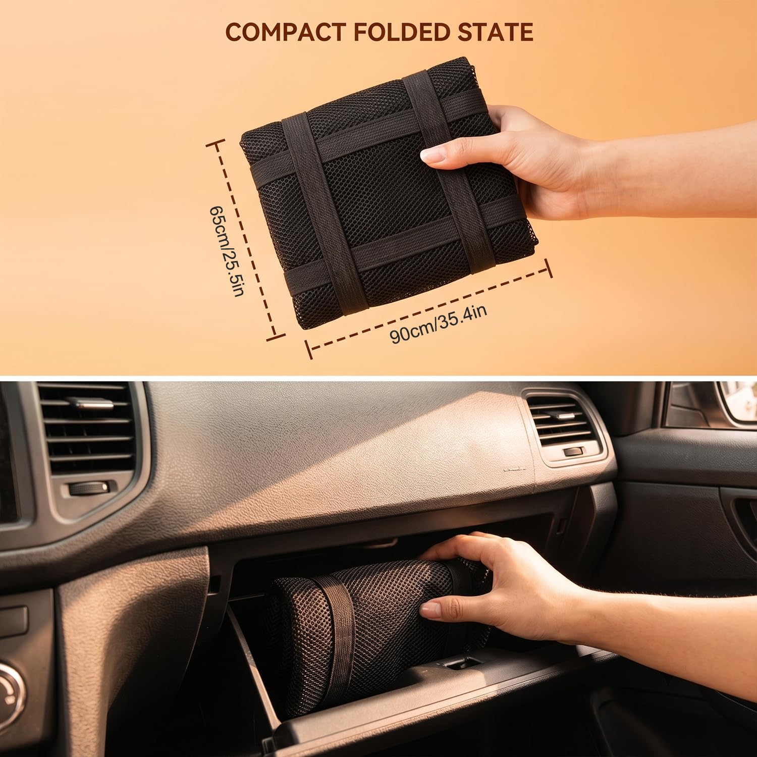 Red de equipaje de coche para almacenamiento, red universal para techo de coche, bolsa de malla con cremallera, 90 x 65 cm, para cuatro respaldos de techo, SUV, Jeeps, furgonetas y la mayoría de tipos