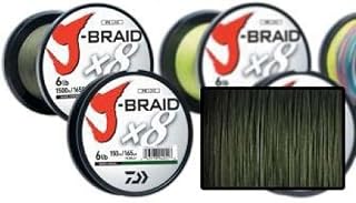 Daiwa J-trenza 8 trenza 300 M de colour verde oscuro - hilo de pesca