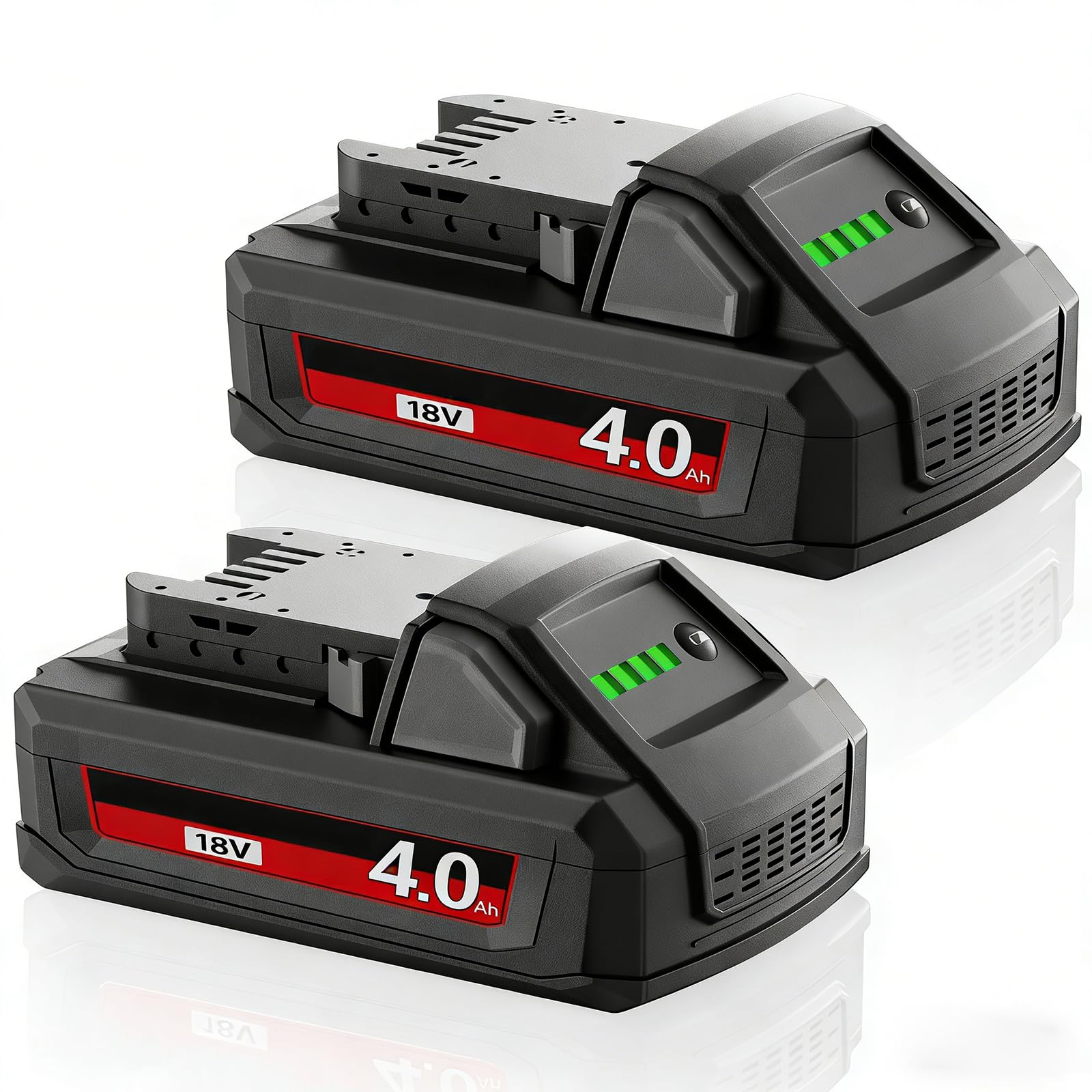 2Pack 4.0Ah Replacement for Milwaukee M18 Battery 18V Battery Compatible with 18 Volt 48-11-1850 48-11-1865 48-11-1852 48-11-1840 48-11-1820 48-11-1828 Cordless Power Tools