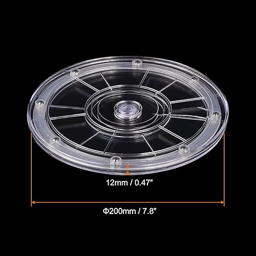 Miniatura 2 de MECCANIXITY Soporte giratorio de 8 pulgadas con rodamientos de bolas de acero, base giratoria Lazy Susan para gabinetes de esquina de cocina,