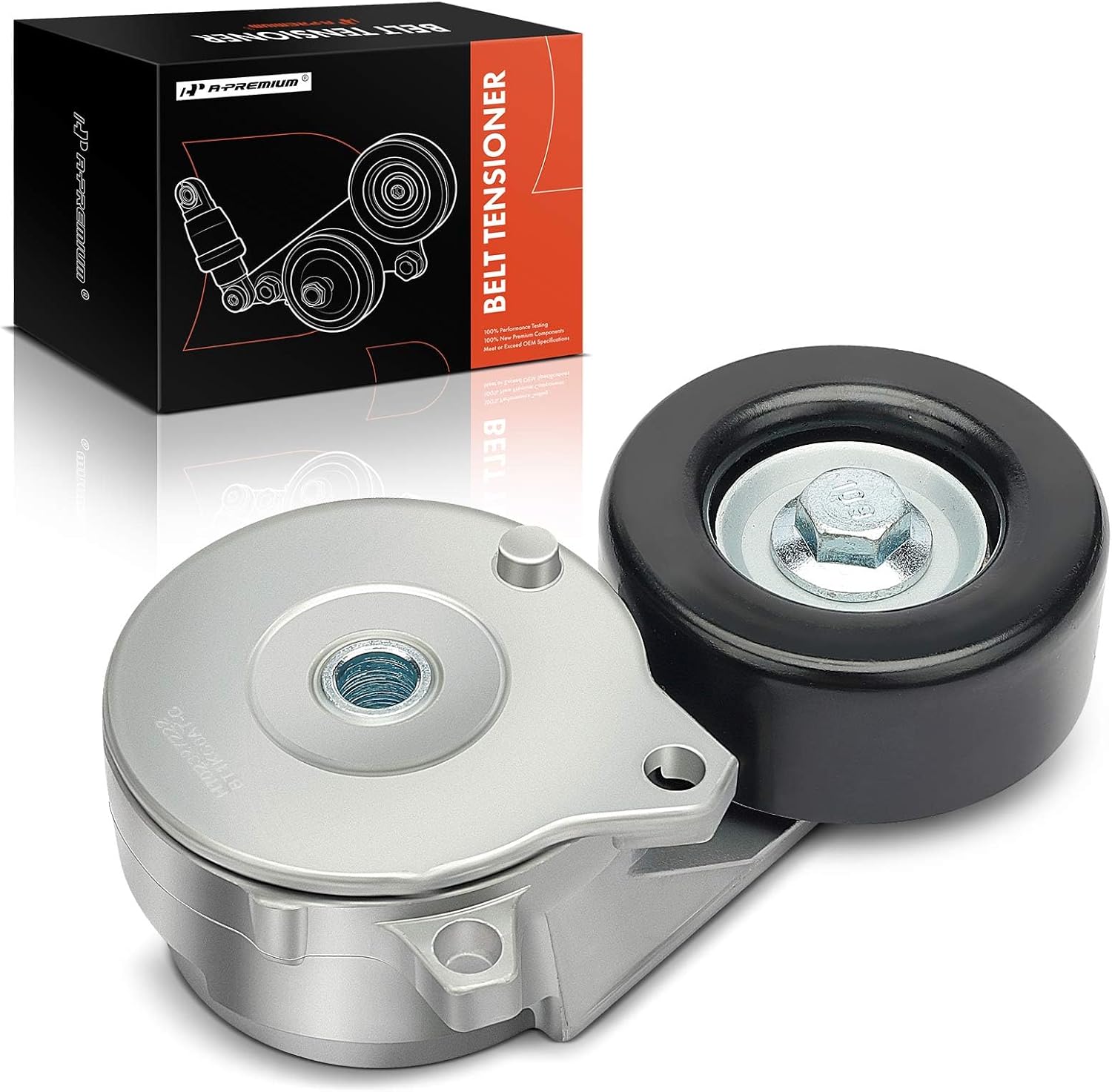 A-Premium Belt Tensioner Assembly with Pulley Compatible with Nissan Sentra 2013-2019, Juke 2011-2017, Rogue Sport 2017-2019, Replace# 119551KC0A