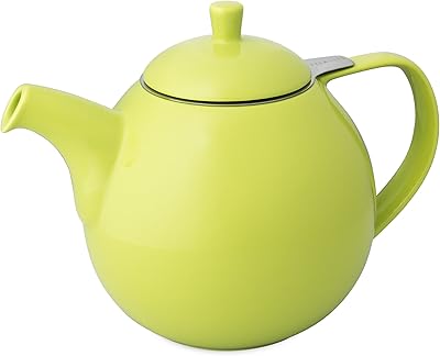 FORLIFE Curve Teapot with Infuser, 45-Ounce, Lime