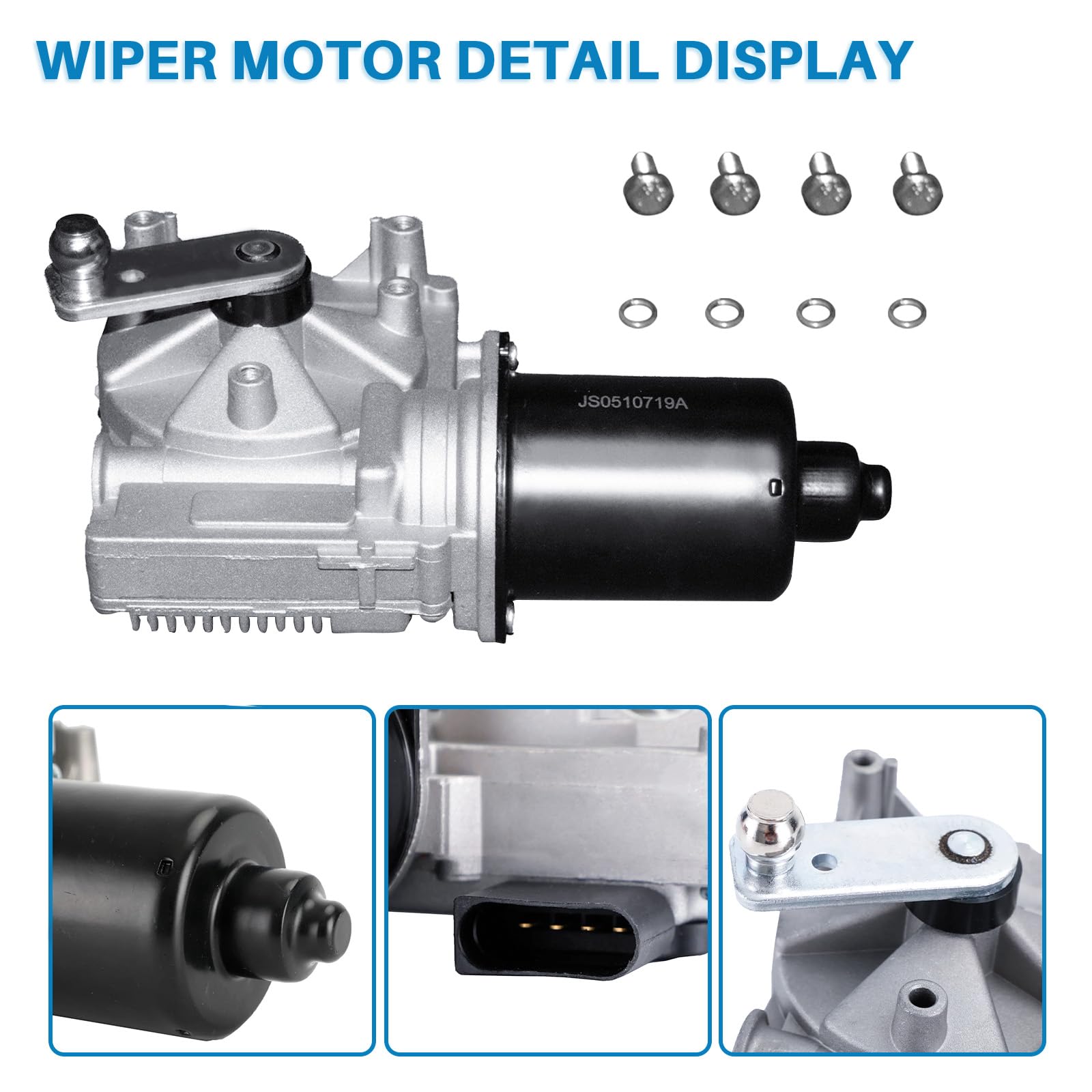 Motorino tergicristallo anteriore compatibile con Q7 3.0L 3.6L 4.2L TDI V6, ricambio per 4L1955119 4L1995119A 4L1910113 4L1955119