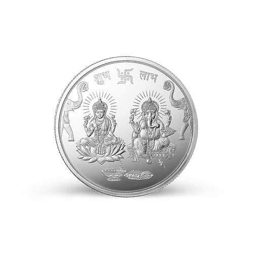 999.9 Purity Lakshmi Ganesh 10 gram Silver Coin