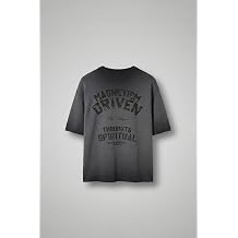 Erkek Y kamal   rme Premium Oversize T-Shirt Siyah