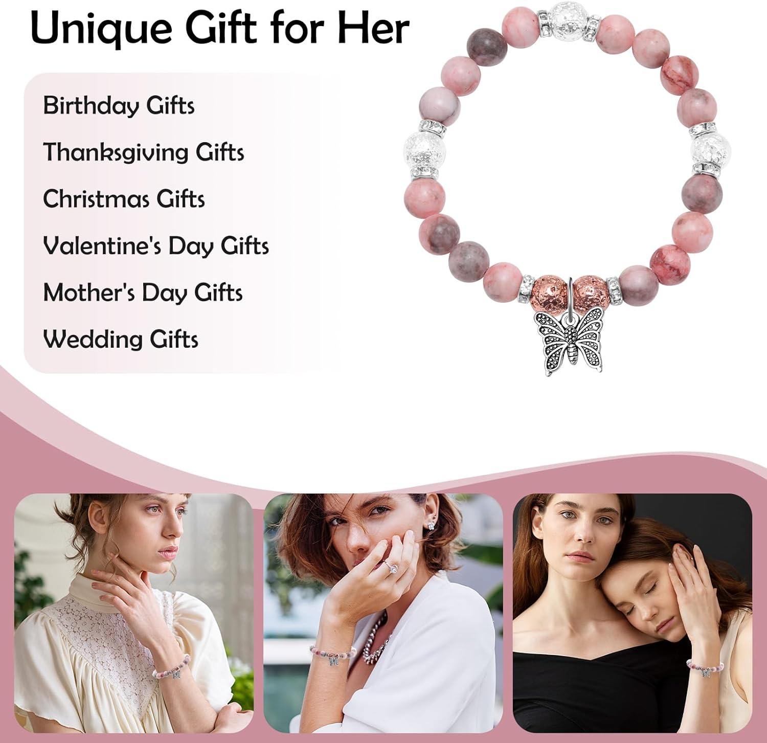 Friendship Bracelet Gifts for Women Friends Inspirational Beaded Bracelets Encouragement Gift for Women Mom Daughter Wife Sister Coworker Friend Bracelet with Gifts Cards Christmas Birthday Gift - Image 6