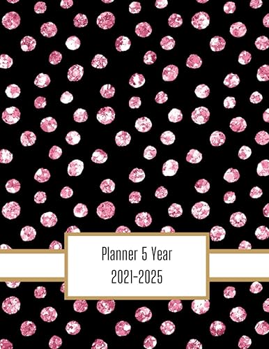 Planner 5 Year Weekly &amp; Monthly: Five Year Daily Weekly Monthly Calendar | 60 Months | Perfect Gift for Christmas and Birthday | Unique Cover Diamond Black &amp; Pink (Planner Five Year)