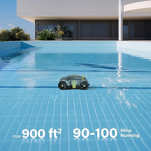 Miniatura 7 de VINGLI Aspiradora robótica inalámbrica para piscinas, limpiador automático de piscinas para piscinas sobre el suelopiscinas enterradas de hasta 40