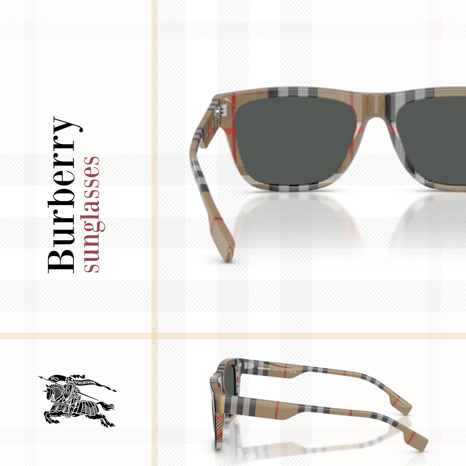 BURBERRY BE4293 Square Sunglasses For Men+FREE Complimentary Eyewear Care Kit