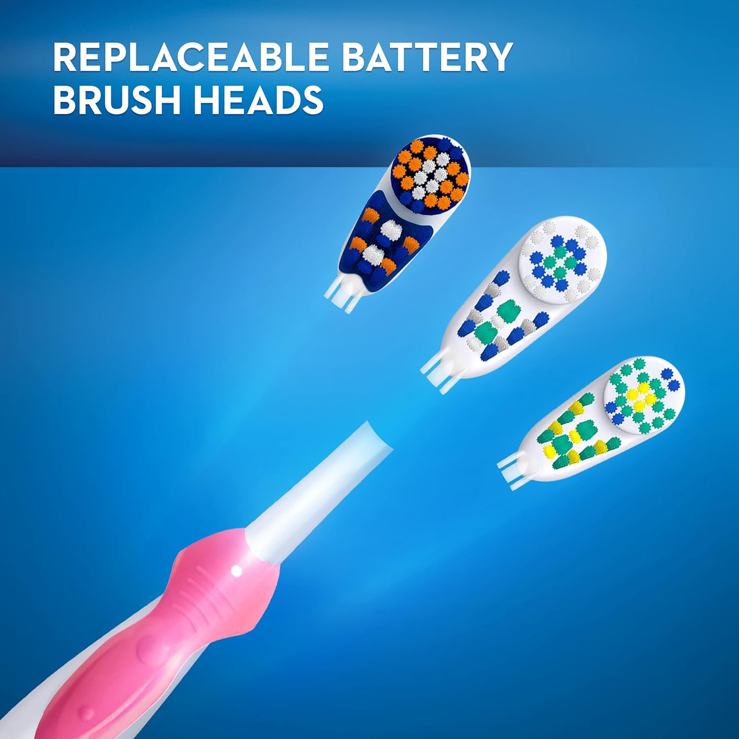 Oral-B Deep Clean Battery Powered Toothbrush Replacement Brush Heads Refill, Soft, 2 Count (Pack of 2)