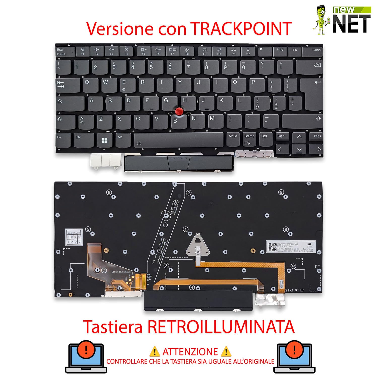 Tastiera Italiana Top Cover Lenovo IdeaPad Yoga 7-14ITL5 82BH0020IX Tastiera Italiana Top Cover Lenovo IdeaPad Yoga 7-14ITL5 82BH0020IX