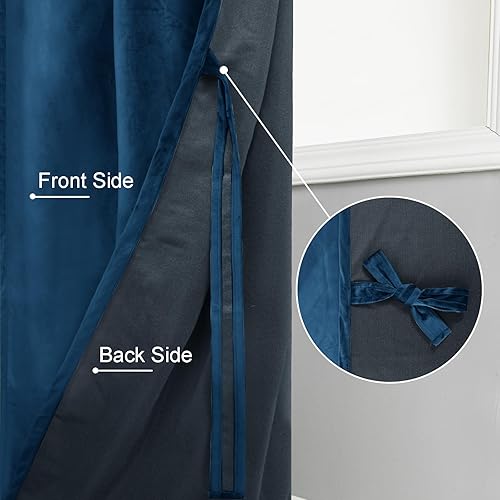 Miniatura 280 de Cortinas de terciopelo JIUZHEN, cortinas opacas suaves de terciopelo retro para dormitorio, cortinas elegantes con reducción de ruido y Rosa