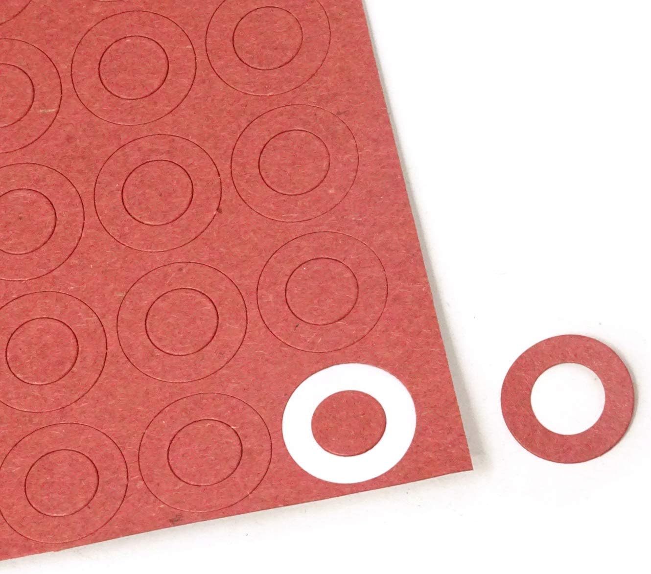 "Honbay 200PCS 18650 Battery Insulator Rings Battery Insulating Adhesive Paper Cardboard Sticker, Red and Green"
