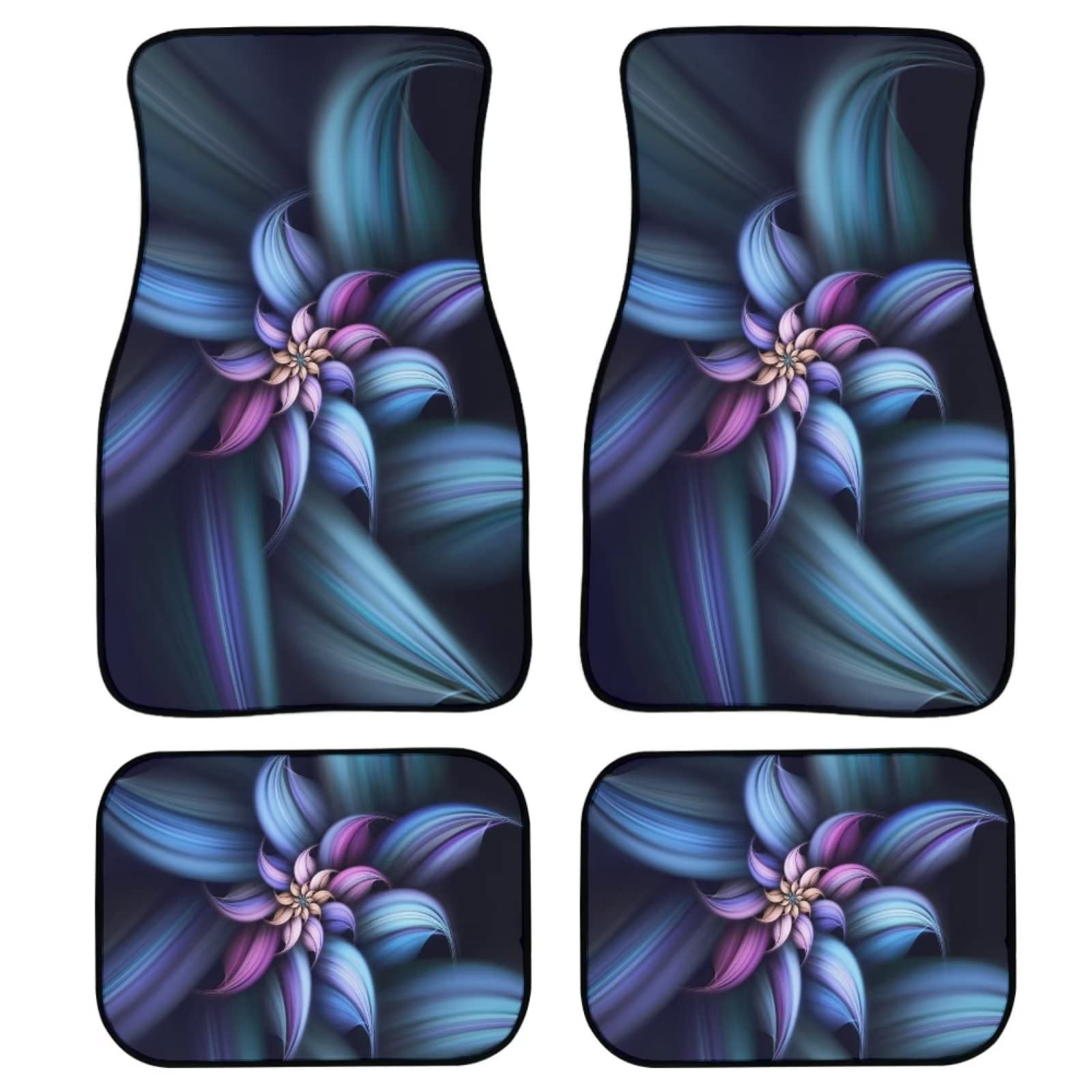 Photo 1 of BIGCARJOB Art Flower Car Set,4 Pcs Blooming Floral Print armrest covers