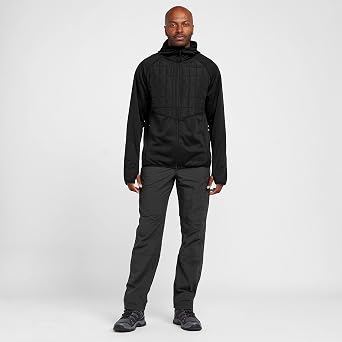 NORTH RIDGE Men's Core Force Insulated Jacket, Synthetic Fill, Water Resistant, Elastane Bound Hood, Flatlock Seams, Zipped Pockets, Cold Weather
