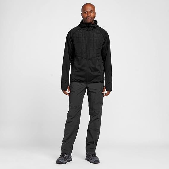 NORTH RIDGE Men's Core Force Insulated Jacket, Synthetic Fill, Water Resistant, Elastane Bound Hood, Flatlock Seams, Zipped Pockets, Cold Weather
