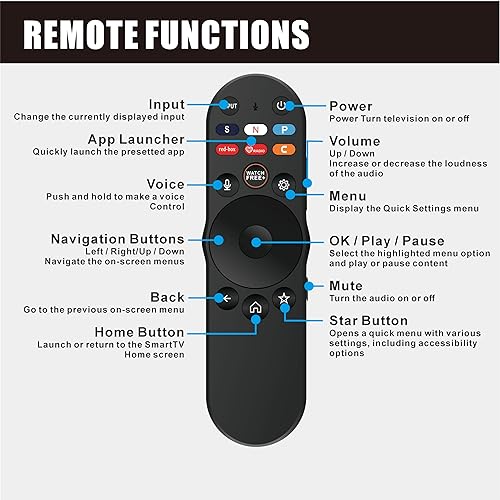 Miniatura 3 de XRT270 Control remoto por voz para Vizio TV remoto Smart TV remoto Vontrol para Vizio Control Reemplazo Quantum Pro 4K QLED HDR Smart VFD40M-08