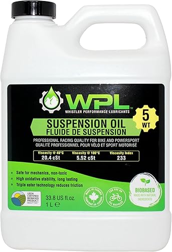 WPL Aceite de suspensión de bicicleta de alto rendimiento 1L  Aceite de bicicleta premium para amortiguadores y horquillas  Proporciona lubricidad disponible en Yaxa Peru