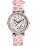 Unisex Peanuts Floral 34mm Watch - Pink Strap White Dial Pink Case