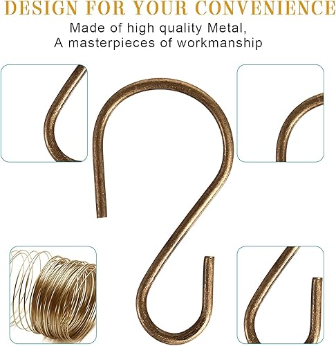 Miniatura 9 de Sratte Mini gancho en S para colgar ganchos de metal de 1 pulgada para colgar en forma de S, gancho de alambre de hierro en forma de S, ganchos de