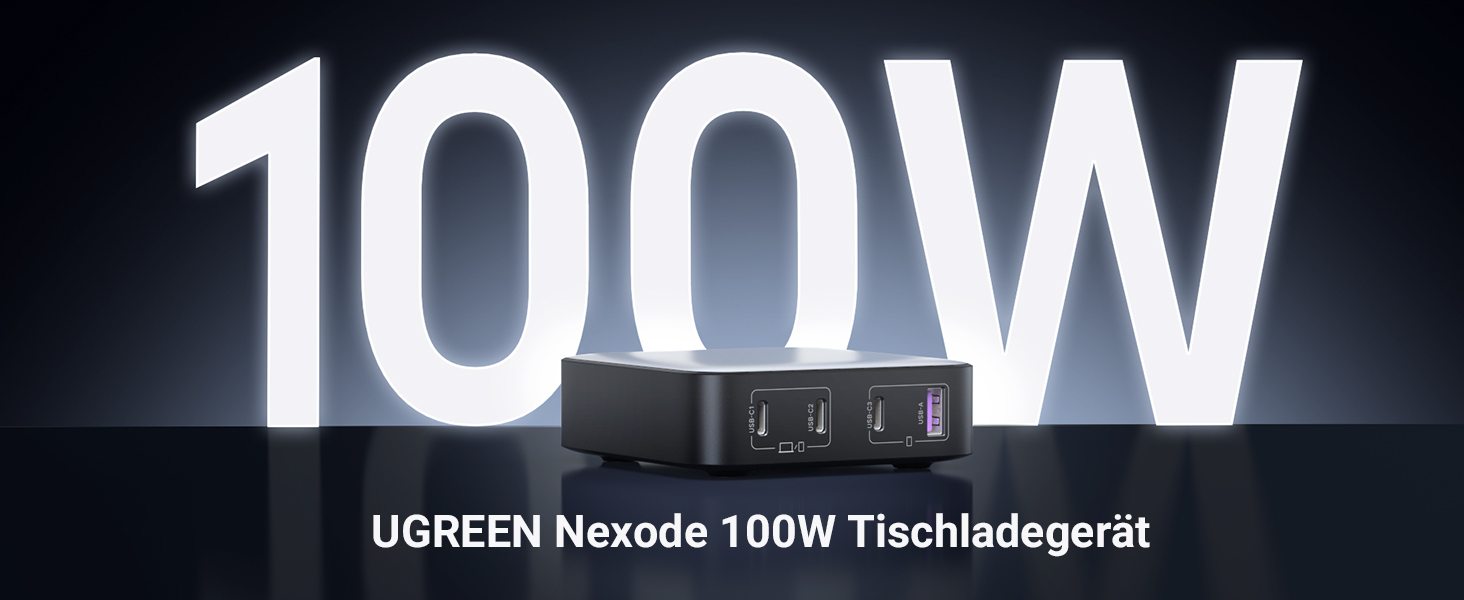 UGREEN Nexode 100W USB C Ladegerät Mehrfach USB C Netzteil 4-Port 