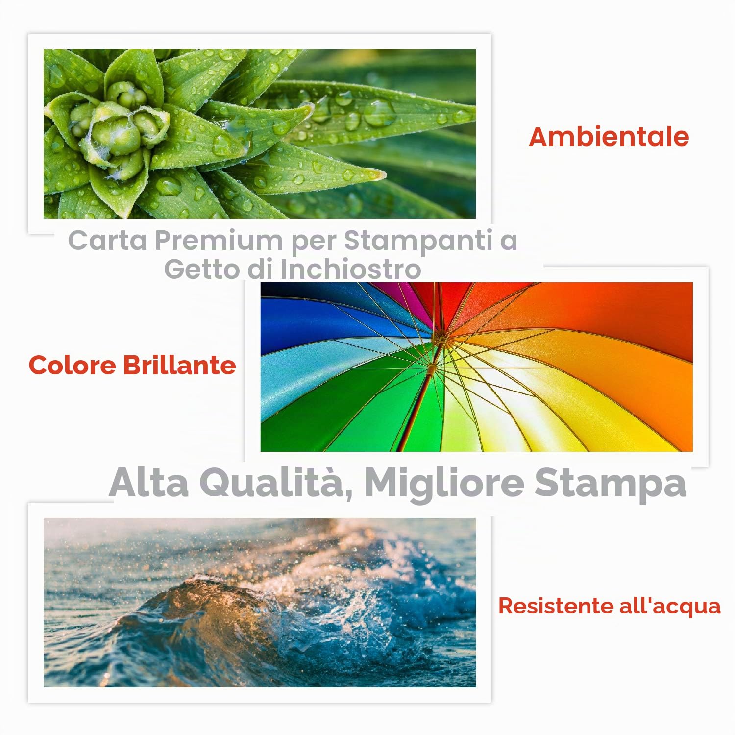 KOALA Carta fotografica lucida A4 200g/m² 100 fogli per stampante a getto d'inchiostro Canon HP Epson