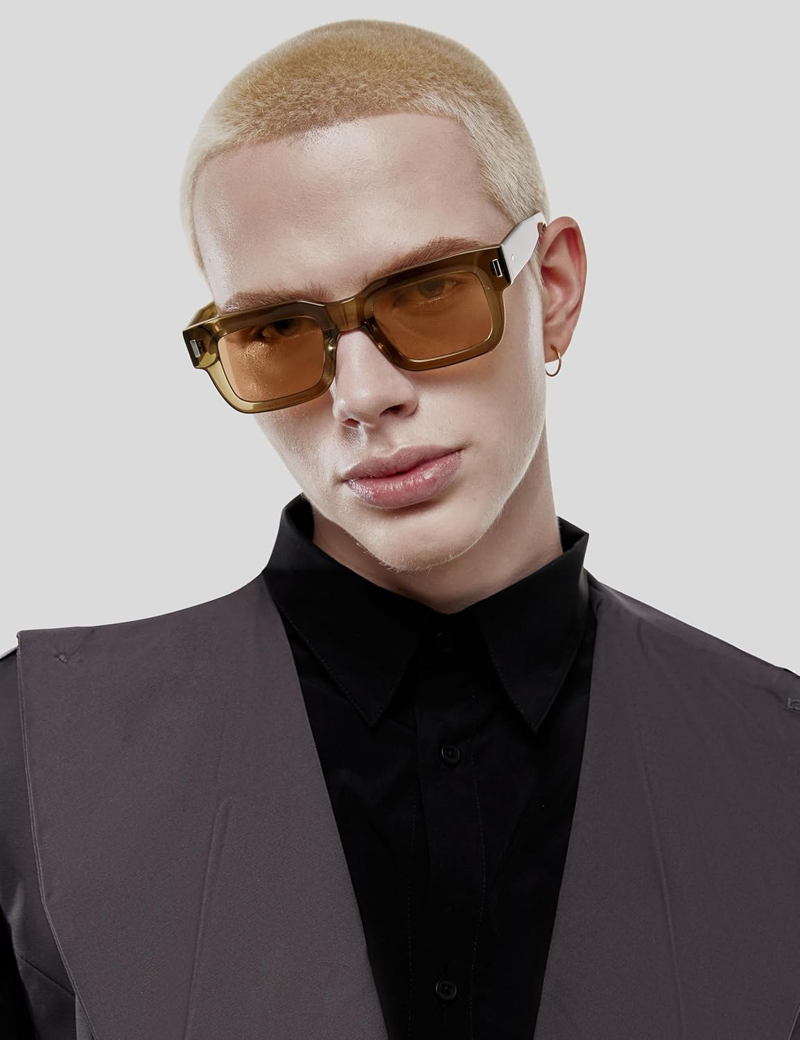 Non Polarized Acetate Sunglasses RY-A08 Frame with UV Protection Impact Resistant Nylon Lens Retro Unisex - Image 2