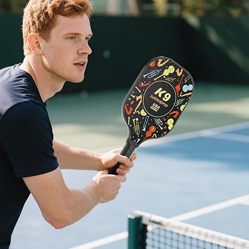Miniatura 7 de Palas de pickleball aprobadas por USAPA con superficie de fibra de vidrio con 2 paletas y 4 bolas, juego de paletas de pickleball para hombres y