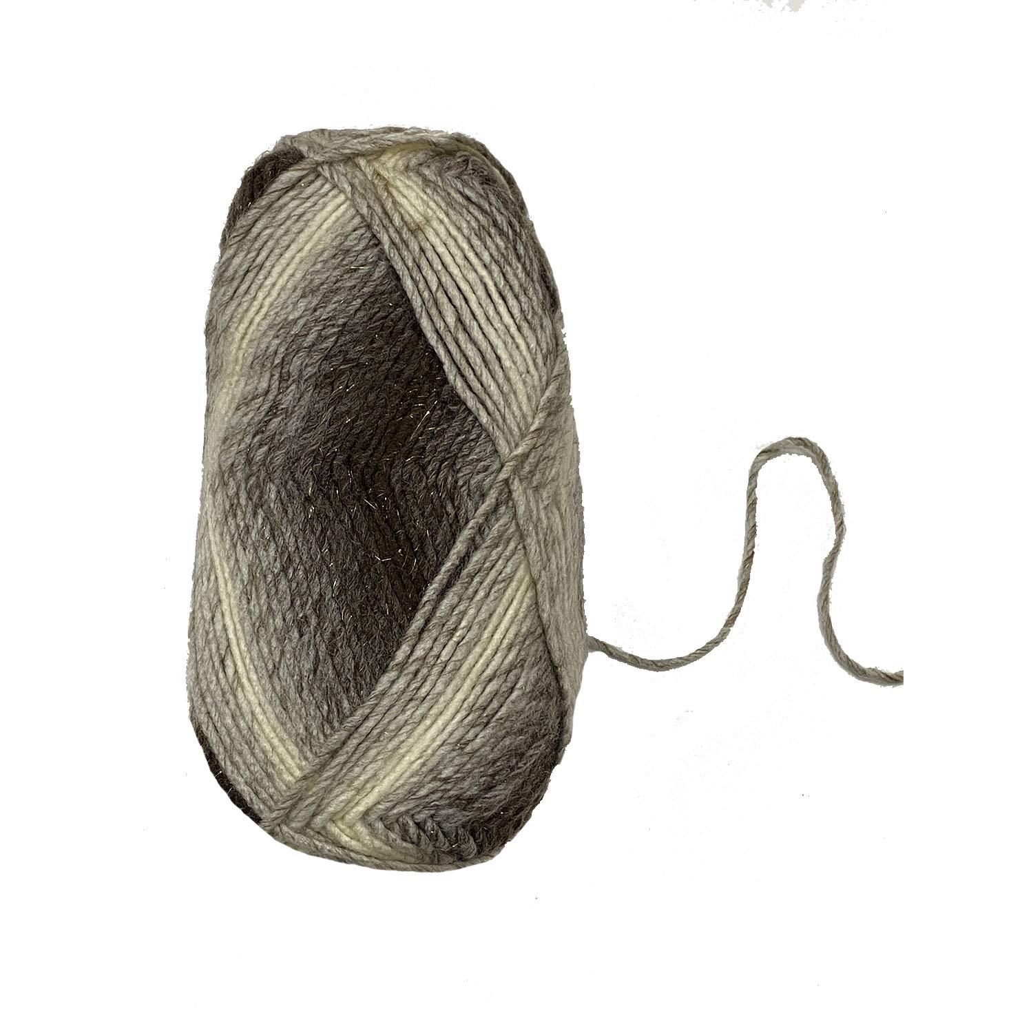 TAAJ 8 Ply Wool Ball Hand Knitting Wool/Art Craft Soft Fingering Crochet Hook Yarn, Needle Acrylic Knitting Yarn Thread (100 Grams, Brown Shaded)