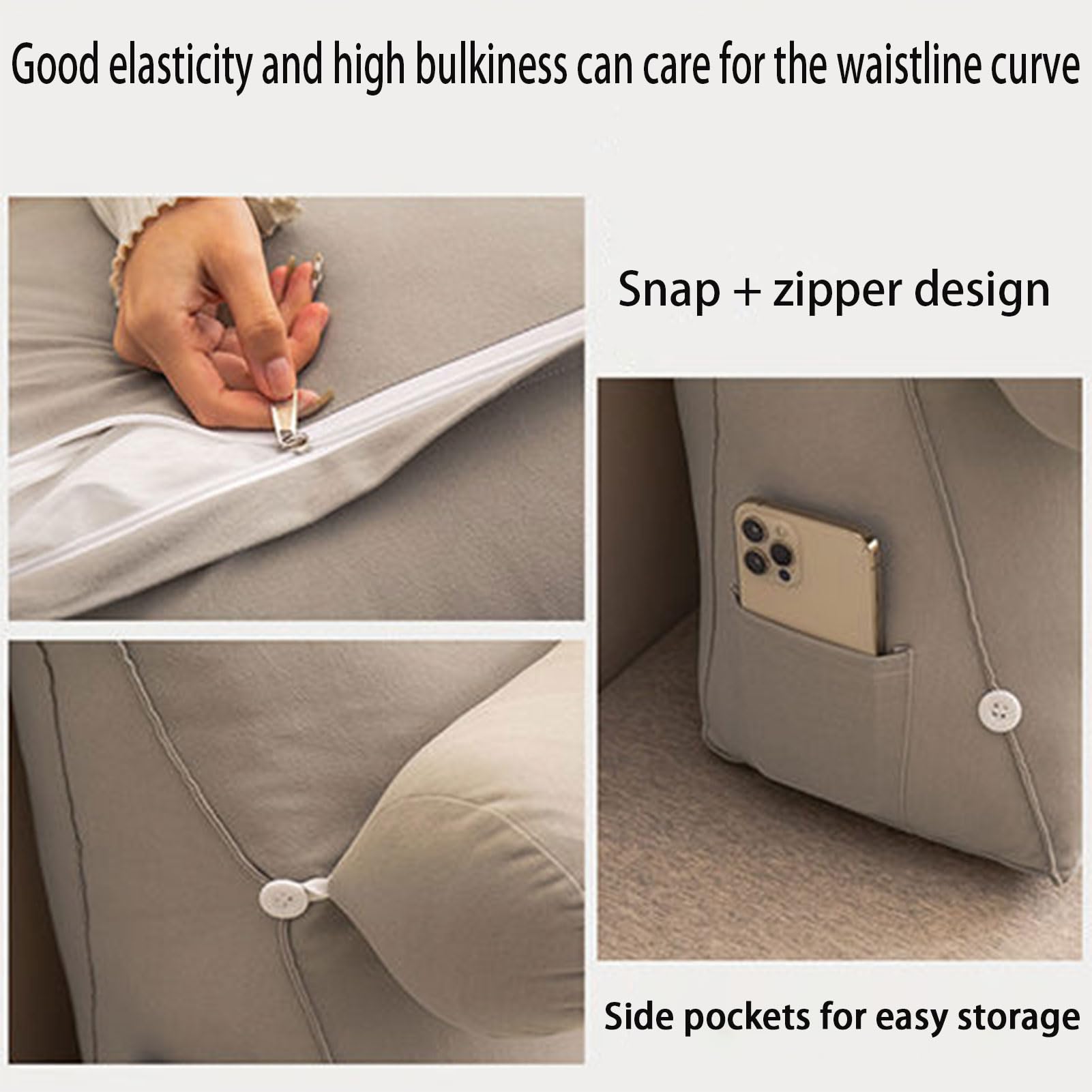 Cuscino Triangolare a Cuneo per la Lettura, Cuscino Leggero per la Lettura, Cuscino di Sostegno per la Sedia, Letto, Auto, Ufficio, Panca, Cuscino ergonomico Morbido per Lo Schienale