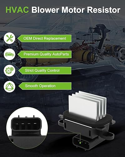 Miniatura 1097 de SCITOO Resistencia de motor de ventilador HVAC para 2008-2013 para Chrysler 300/2008-2016 para Town & Country/2008-2010 para Dodge Charger/2008-2018