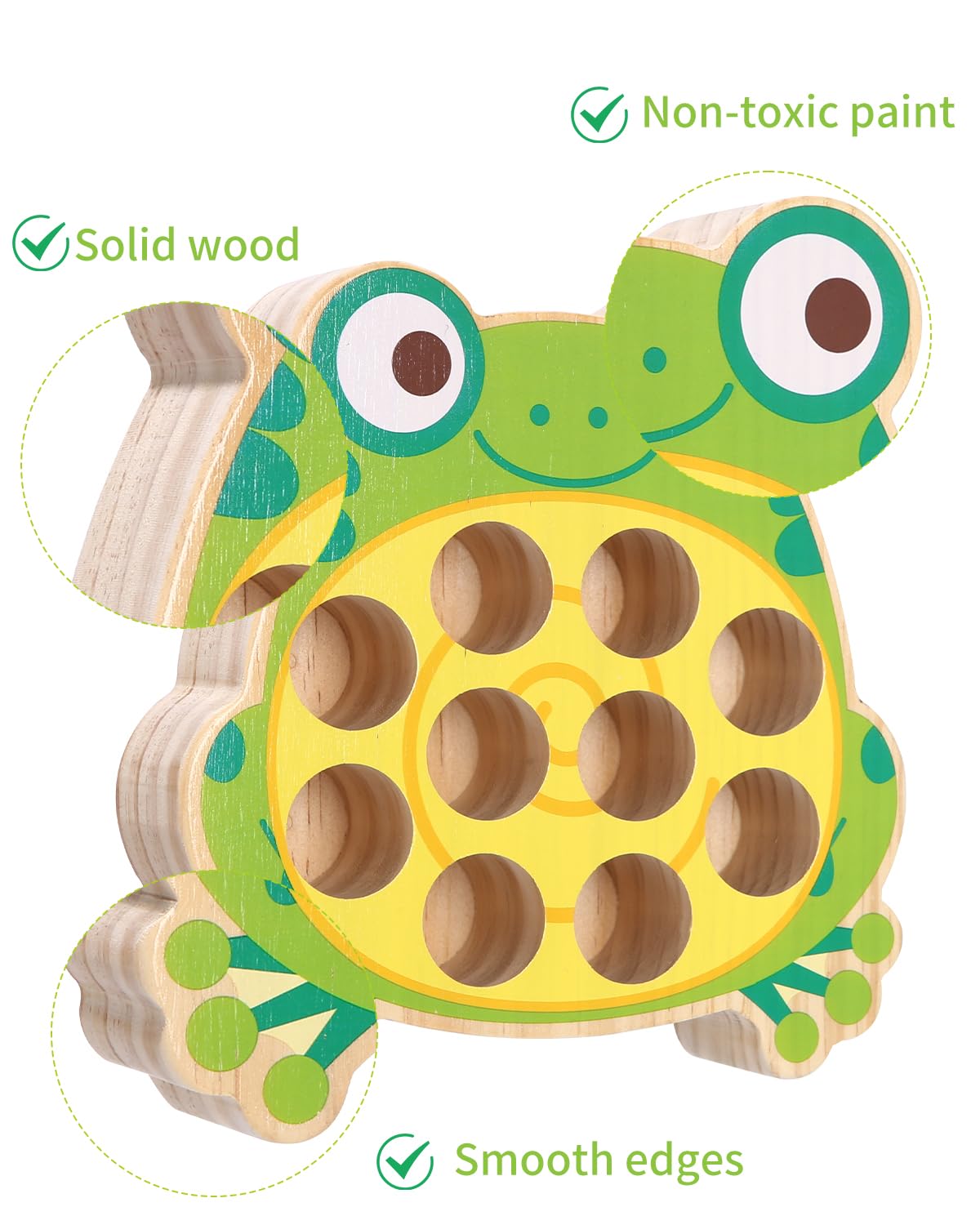 Juguetes Montessori 2 Años,Juegos magnéticos de Pesca de Madera, Juego de Pescar para Niños, Regalos educativos para niños de 3 4 5 años