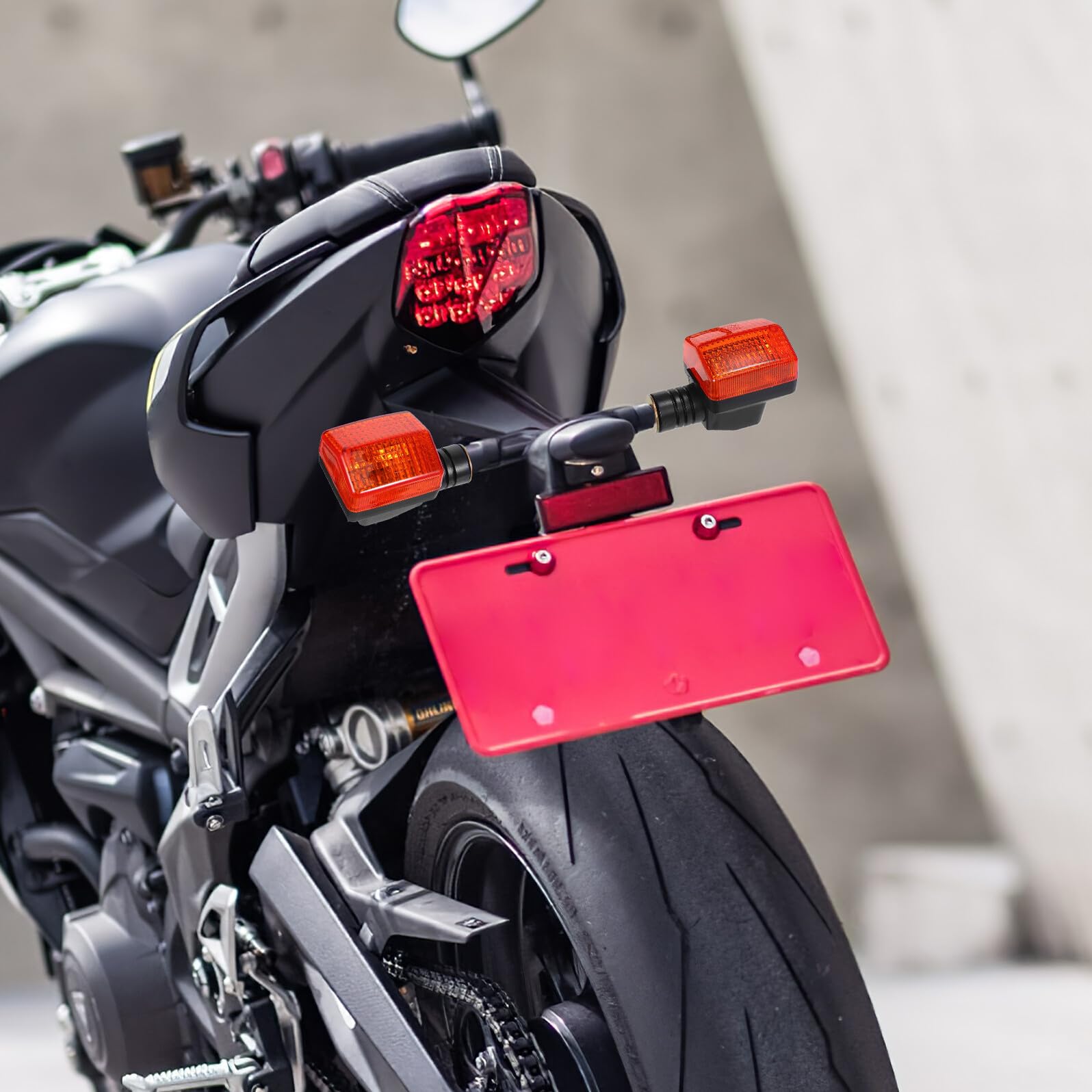 Holibanna Indicatori di Direzione per Moto LED Impermeabili Anteriori e Posteriori Fanali Posteriori per Scooter e Bici Elettriche Piccoli Installazione Semplice e Alta Visibilità