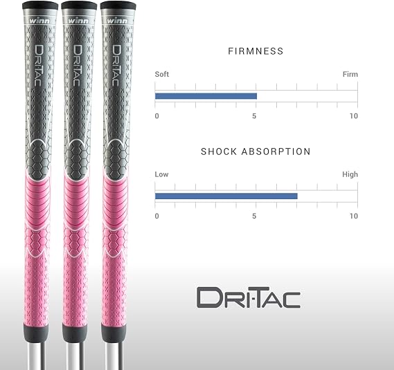 Winn Dri-Tac Golf Grip Bundle 13-Piece Set Non-Slip, All-Weather Performance Soft, Cushioned Feel for Comfort & Shock Absorption Durable WinnDry Polymer Available in Multiple Sizes